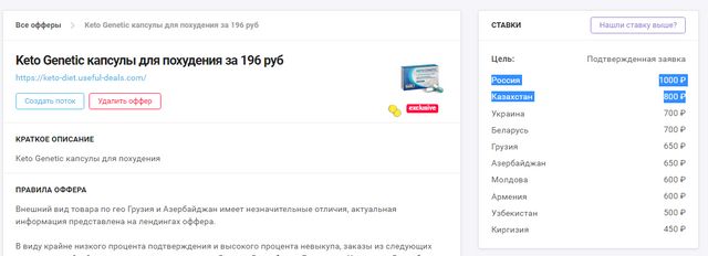 116 305 руб. на оффере Keto Genetic c Google Ads