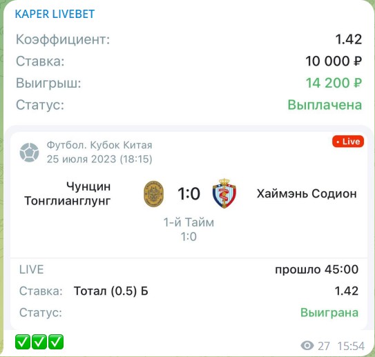 Danya MDS_PROKUP. Отзывы о канале KAPER LIVEBET в телеграме