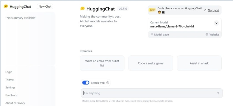 Обзор чат-бота HuggingChat: аналог ChatGPT с открытым исходным кодом от компании Hugging Face