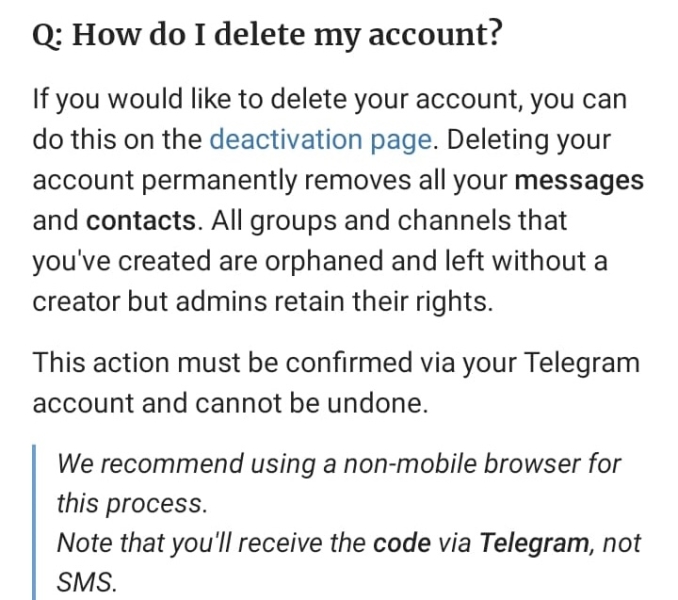 Как удалить аккаунт в Telegram навсегда и можно ли его восстановить