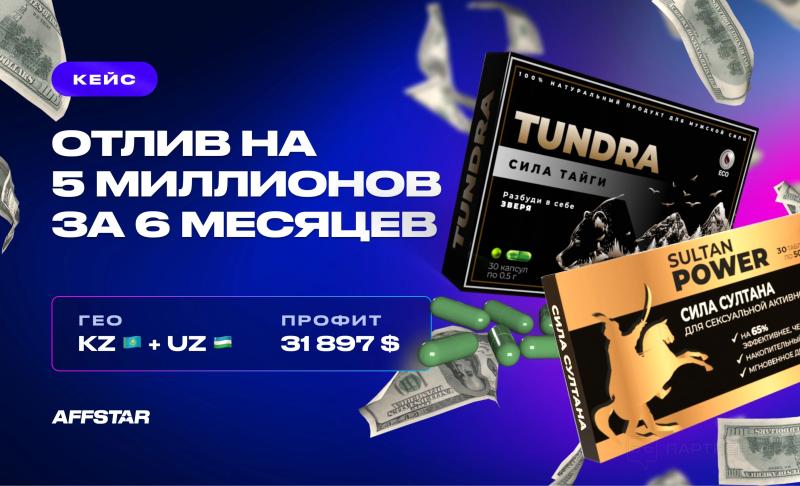 Кейс: $30 000+ за полгода на офферах для потенции в СНГ